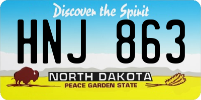 ND license plate HNJ863