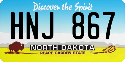 ND license plate HNJ867