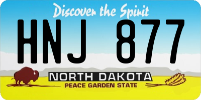 ND license plate HNJ877