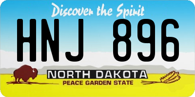 ND license plate HNJ896