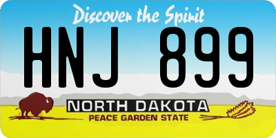 ND license plate HNJ899