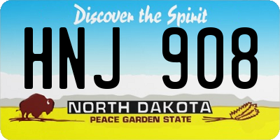 ND license plate HNJ908
