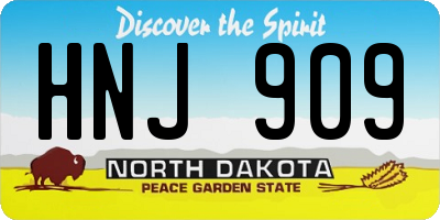 ND license plate HNJ909