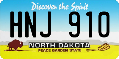 ND license plate HNJ910