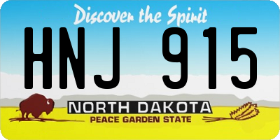 ND license plate HNJ915