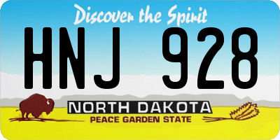ND license plate HNJ928