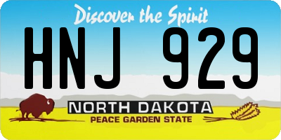 ND license plate HNJ929