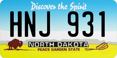 ND license plate HNJ931