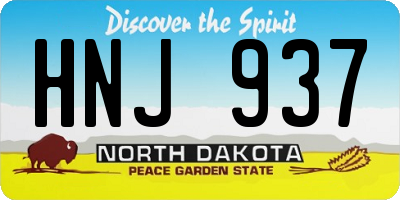ND license plate HNJ937