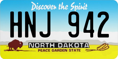 ND license plate HNJ942