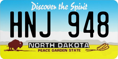 ND license plate HNJ948