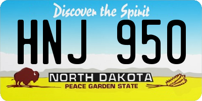 ND license plate HNJ950