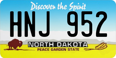 ND license plate HNJ952