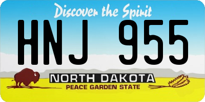 ND license plate HNJ955