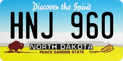 ND license plate HNJ960