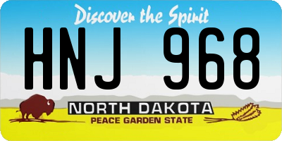 ND license plate HNJ968