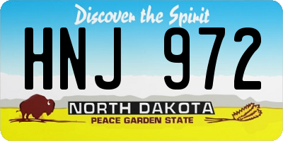 ND license plate HNJ972