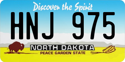 ND license plate HNJ975