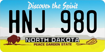 ND license plate HNJ980