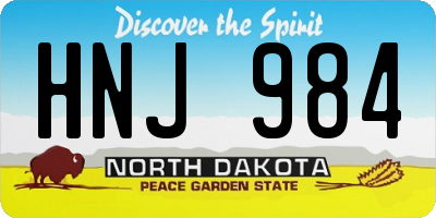 ND license plate HNJ984