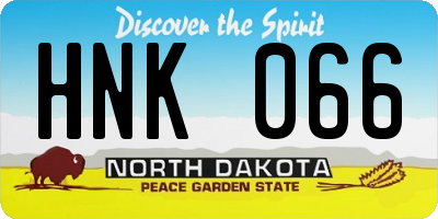 ND license plate HNK066