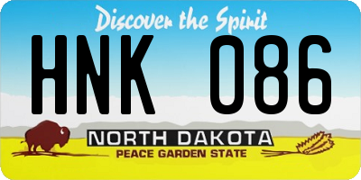 ND license plate HNK086
