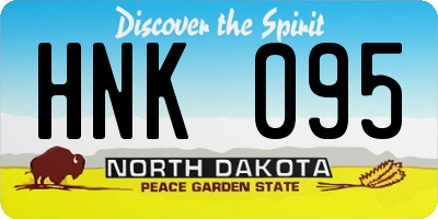 ND license plate HNK095