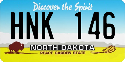 ND license plate HNK146