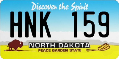 ND license plate HNK159