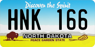 ND license plate HNK166