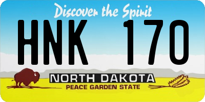 ND license plate HNK170