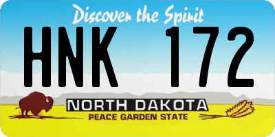 ND license plate HNK172