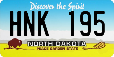 ND license plate HNK195