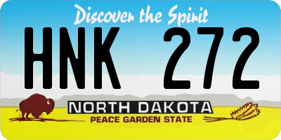 ND license plate HNK272