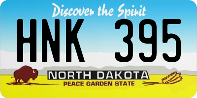 ND license plate HNK395