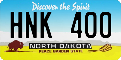 ND license plate HNK400