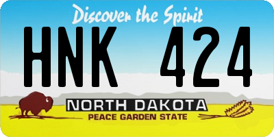 ND license plate HNK424