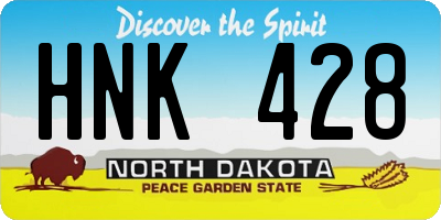 ND license plate HNK428
