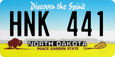 ND license plate HNK441