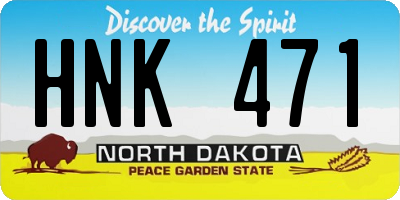 ND license plate HNK471