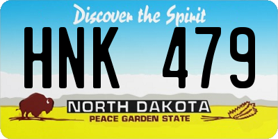 ND license plate HNK479