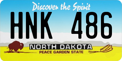 ND license plate HNK486