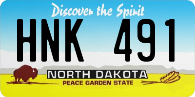 ND license plate HNK491