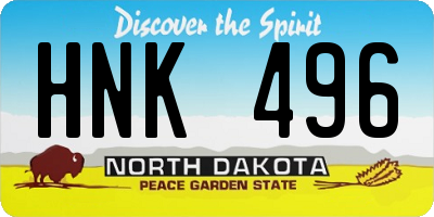 ND license plate HNK496