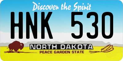 ND license plate HNK530