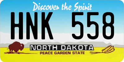 ND license plate HNK558