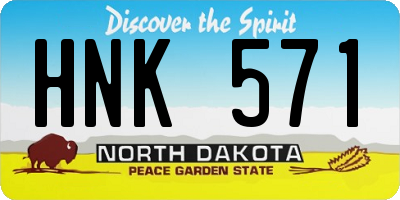 ND license plate HNK571