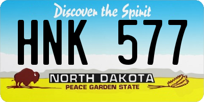 ND license plate HNK577
