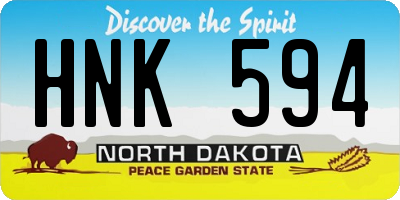 ND license plate HNK594