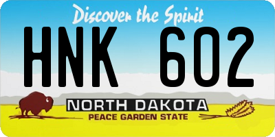 ND license plate HNK602